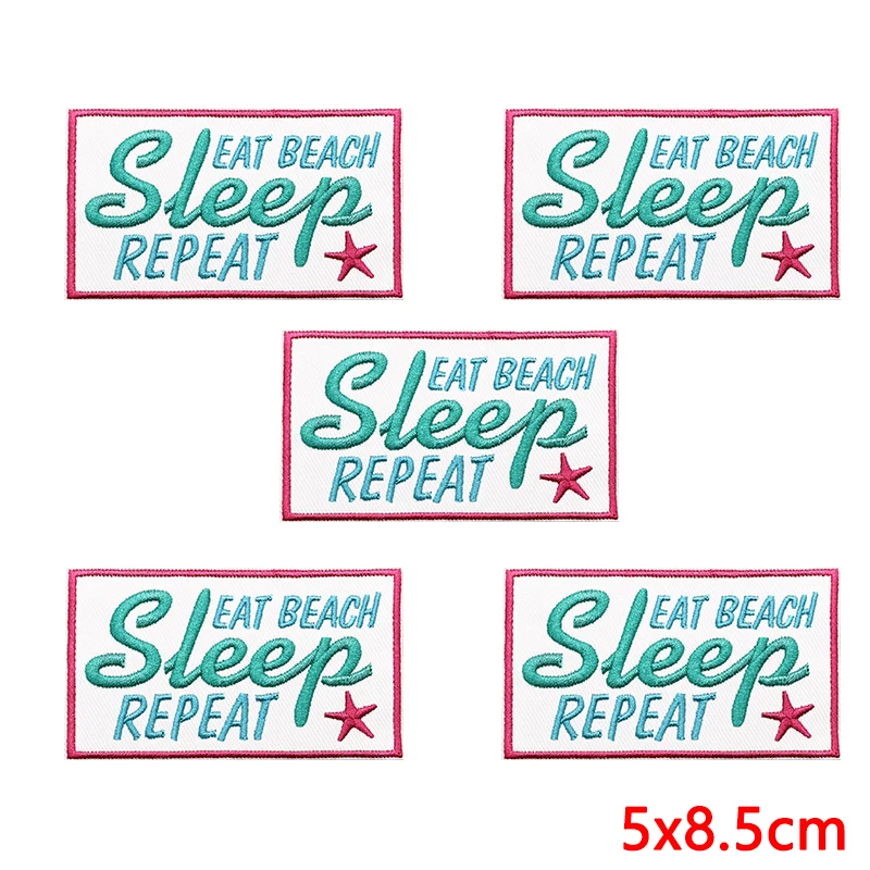 10 unids/lote, parches bordados con letras en inglés de dibujos animados rosas, chaquetas DIY, mochila, insignias para coser, parches para planchar para pegatinas de ropa - imagen 4