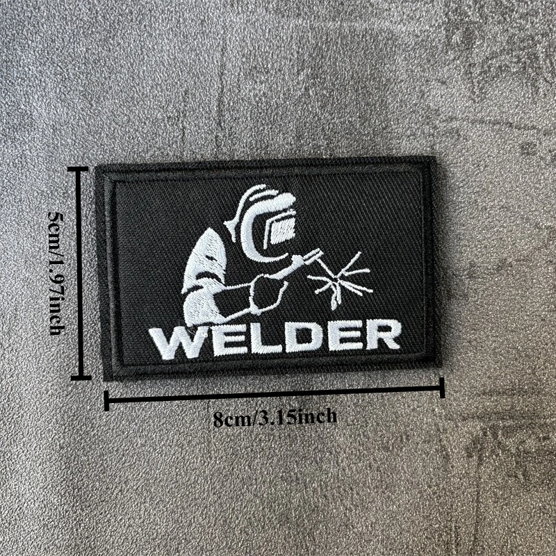 Parche Bordado Militar de Soldador, Parches Tácticos de Gancho y Bucle, Insignias de Moral, Pegatinas para Mochilas y Ropa - imagen 3