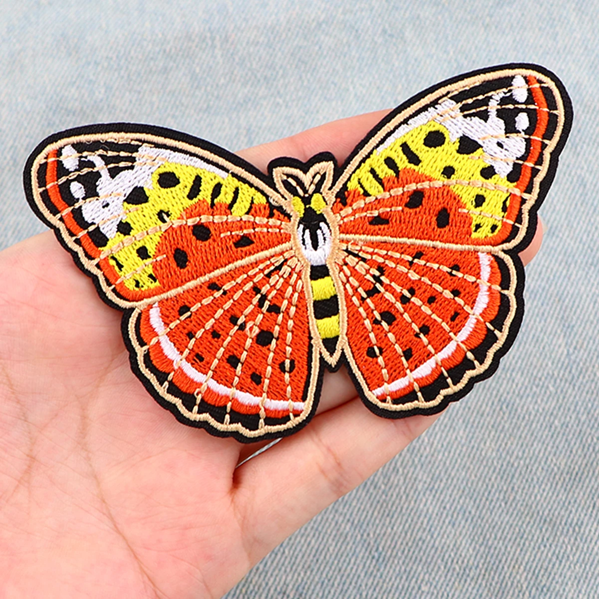 Parche bordado mariposa y polilla termoadhesivo para planchar - imagen 5