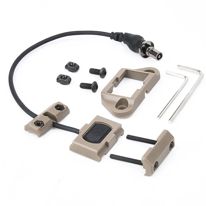 Wadsn linterna Mod botón UN interruptor de presión remota 2,5 MM 3,5 MM SF enchufe de grúa accesorios de caza aptos para riel Keymod m-lok 20MM - imagen 5