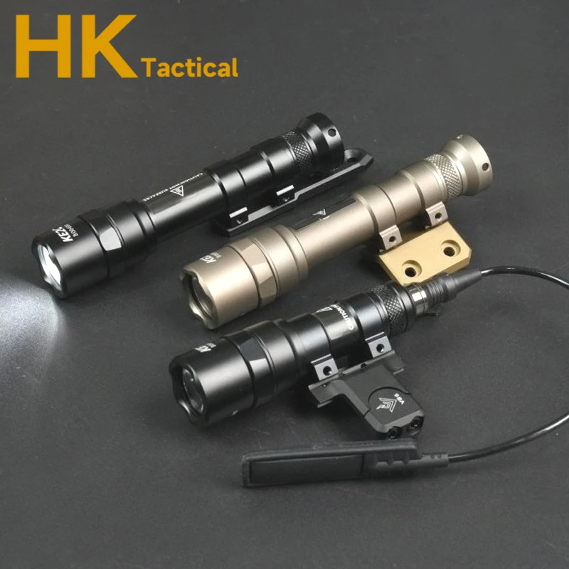 Equipo táctico M300 M600 M600B SF linterna MLOK/KEYMOD/20mm carril blanco LED luz de explorador de Metal para AR15 HK416 luz de explorador de caza