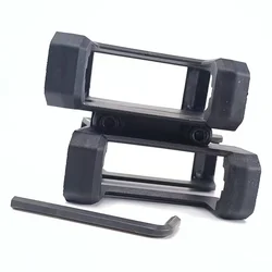 Acoplador táctico de revistas Airsoft doble clip MOLLE nailon ligero