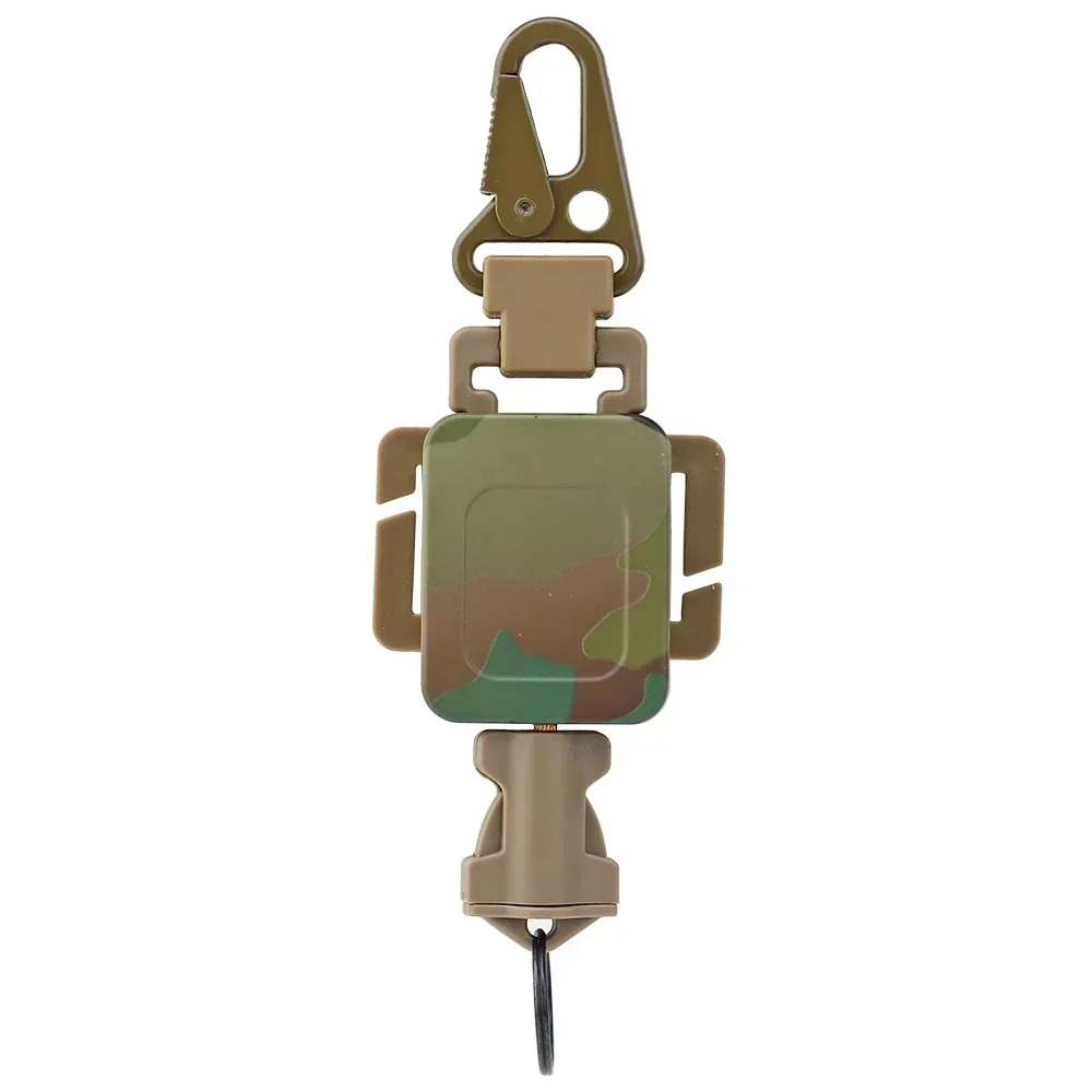 SINAIRSOFT 2 en 1 hebilla telescópica antirrobo bolsa pequeña táctica y soporte para llavero herramientas de cuerda de resorte retráctil EDC antipérdida - imagen 2