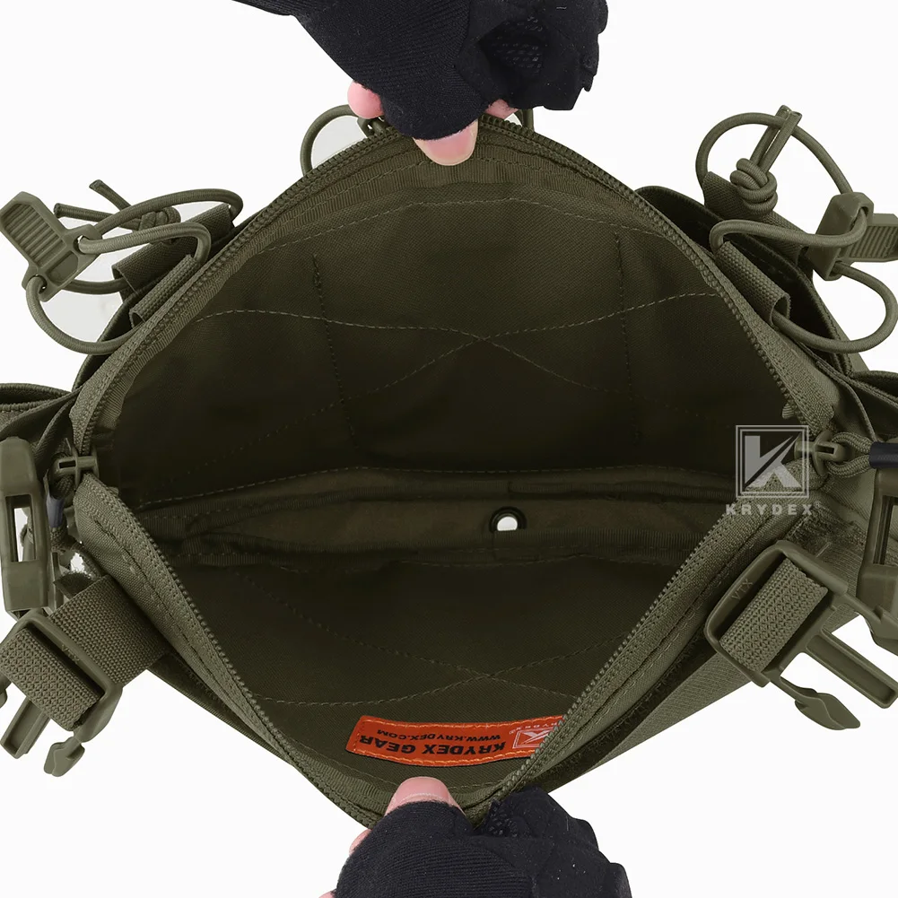 KRYDEX-plataforma de pecho táctica Triple elástico 556, bolsa para revistas, placa GP, Mini bolsa colgante, equipo de caza - imagen 4