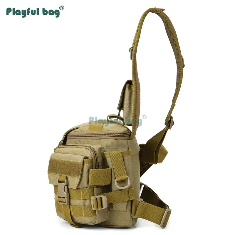 Bolsa de aparejos de pesca multifuncional para hombre, bolsa de nailon para caña de pescar, viaje al aire libre, cuerpo cruzado, paquete de pecho grande, AVA116 - imagen 4