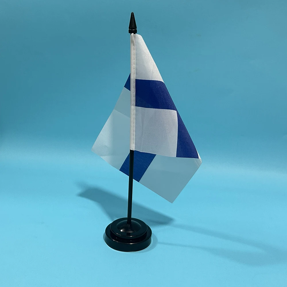 BANDERA DE SKY, bandera de escritorio de oficina de Finlandia, bandera de mesa de poliéster de 14x21cm, bandera nacional de Finlandia, adornos de escritorio, banderas - imagen 5
