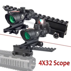 Soporte de mira telescópica riel 20mm adaptador para óptica 4X32