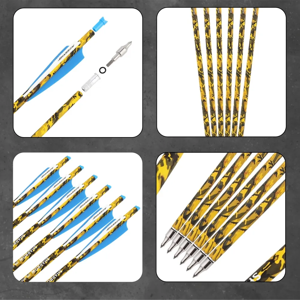 Flechas de carbono mixtas 16/18 para arco, caza y tiro - imagen 4