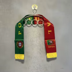 SKY FLAG Portugal bufanda 14x130 cm - doble cara, impresión en satén