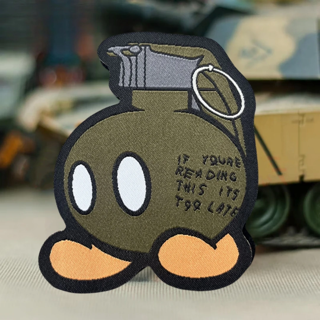 Insignia de moral de granadas tácticas, enganches de gancho y bucle impresos para ropa, brazalete del ejército militar, pegatina para mochila - imagen 5