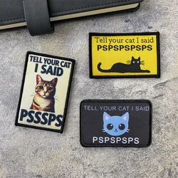 PSPSPSPS ojos de gato Parche táctico para mochila, gorras y ropa