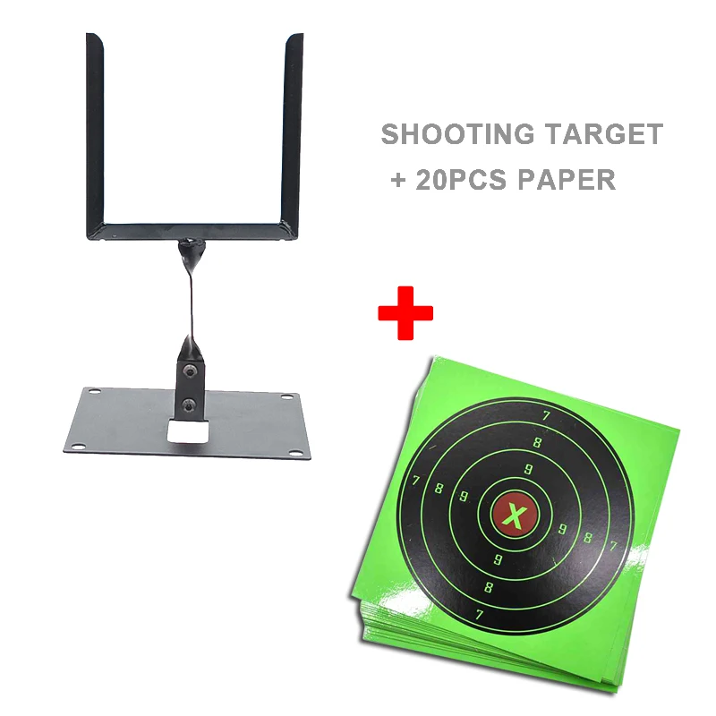 Base de soporte de tiro BB, objetivo de entrenamiento con papeles de 20 piezas, objetivo para Paintball, Airsoft, caza, práctica de entrenamiento - imagen 3