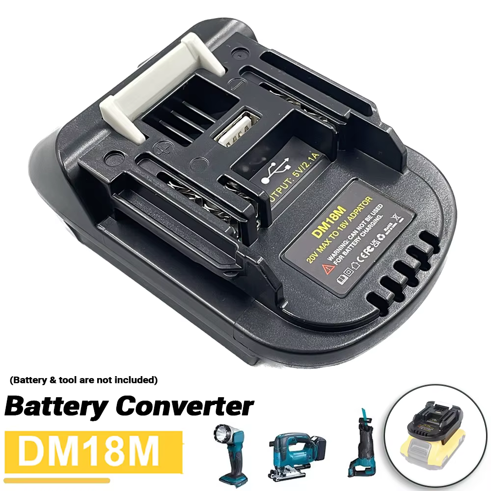Adaptador DM18M batería litio compatible Dewalt y Makita inalámbricas - imagen 3