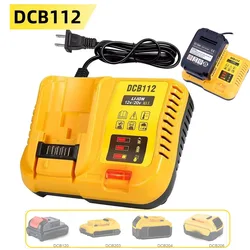 Cargador de batería DCB112 con reemplazo LED para batería Dewalt 10,8/12/14,4/20V DCB201 DCB200 DCB612 DCB609-2 DCB609 DCB606