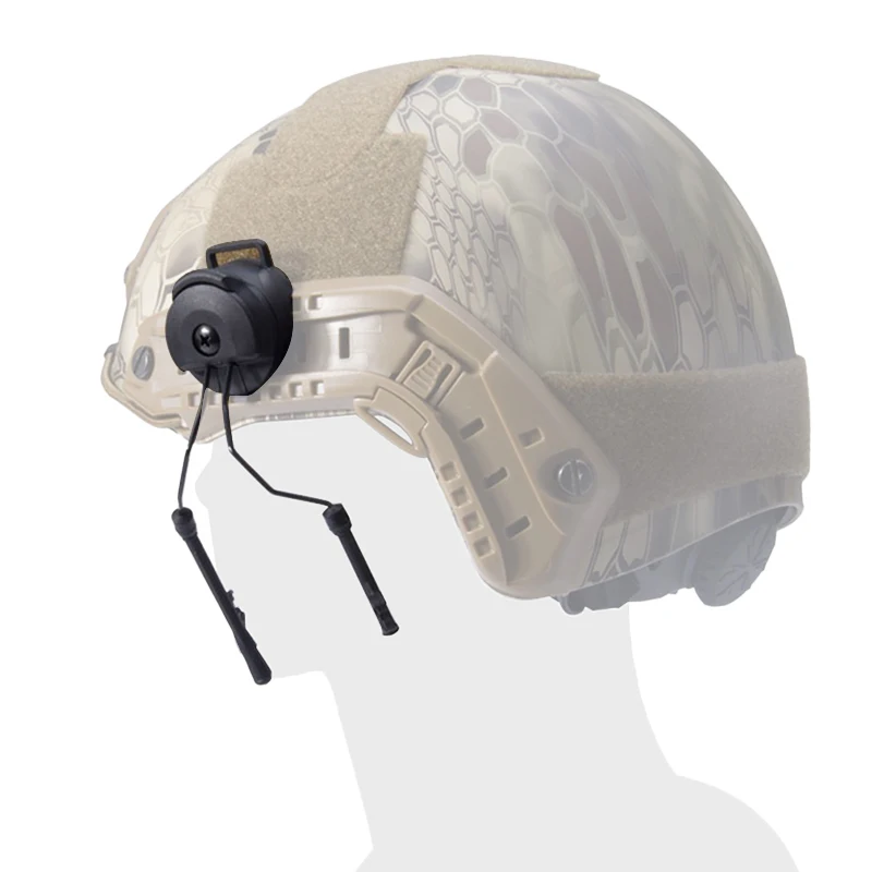 Soporte táctico para auriculares, conjunto de adaptador de riel de arco para casco, Comtac II, auriculares militares con cancelación de ruido, 1 par - imagen 2