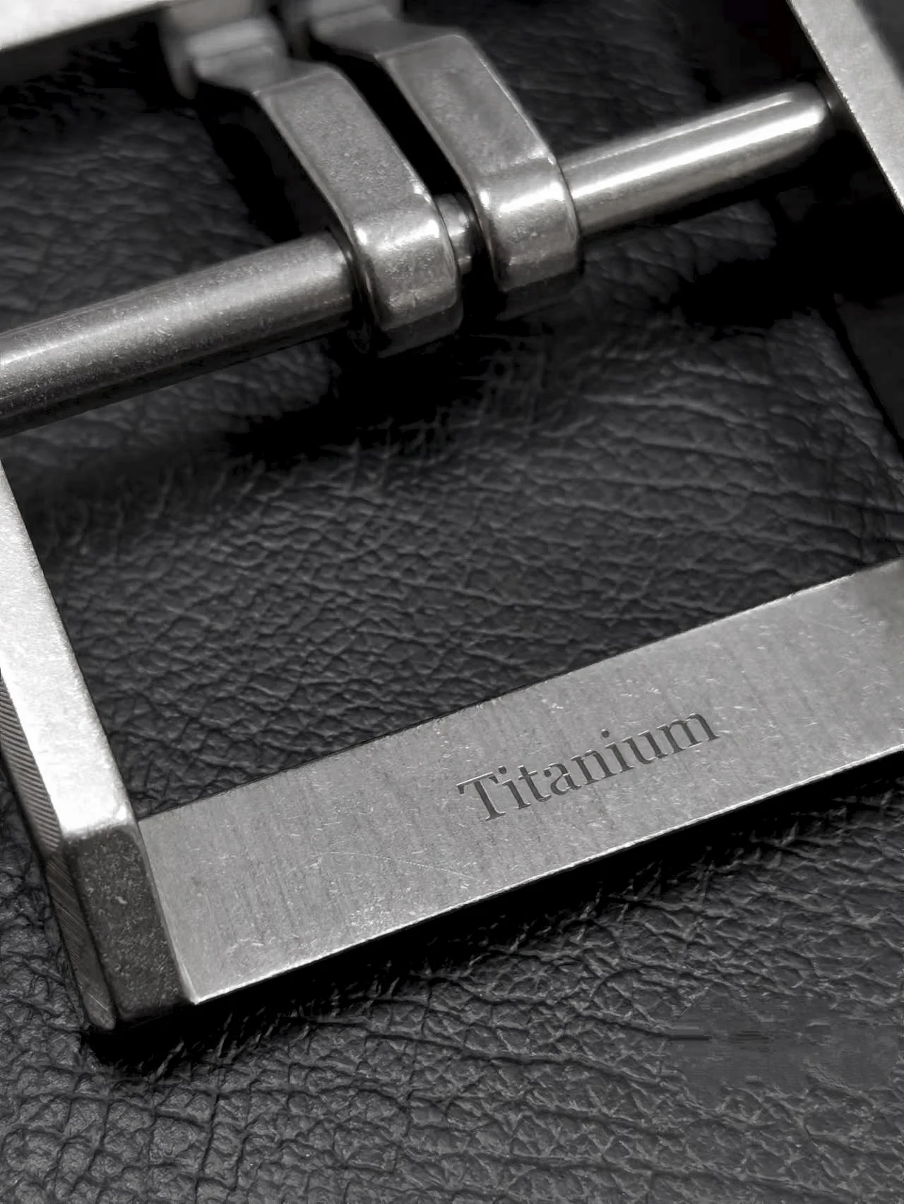 Hebilla de Cinturón desmontable para hombre, alfiler de aleación de titanio puro, cabeza de cuero, 45Mm - imagen 3