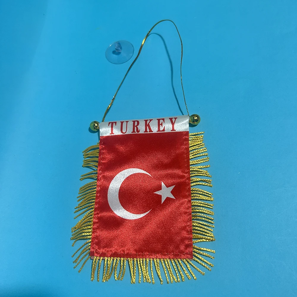 Bandera turca para coche banderín colgante de poliéster - imagen 3
