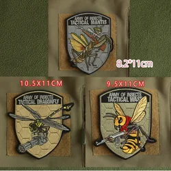 Parche táctico libélula Velcro MOLLE para mochila o brazalete