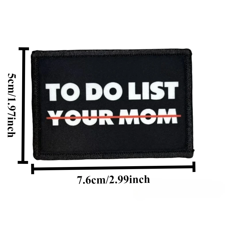 Parches tácticos de moral para hacer lista, parche de gancho y bucle impreso divertido, insignia de Airsoft del ejército militar, pegatinas para mochila - imagen 3