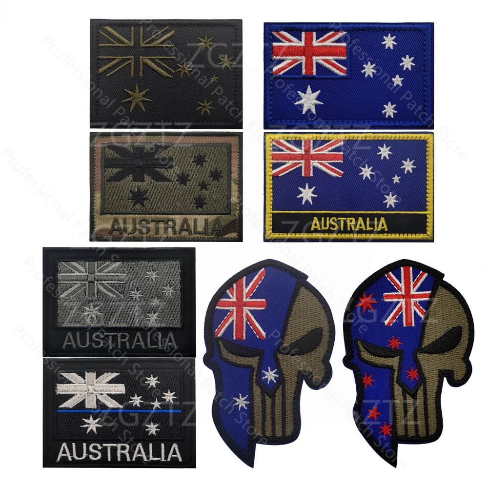 Parche de PVC bordado de la bandera de Oceania, Nueva Zelanda, Australia, parches militares tácticos, rayas, insignia de la bandera australiana, parche del ejército - imagen 3