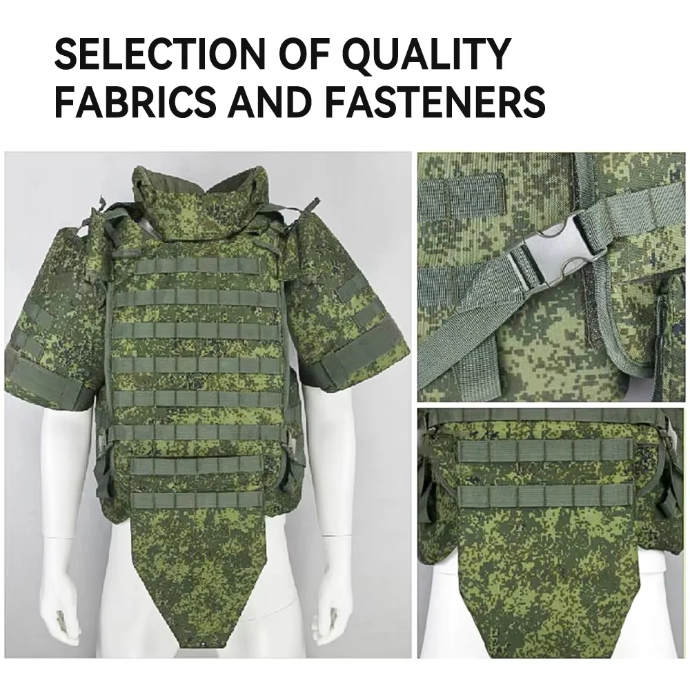 Chaleco táctico ruso 6B45, chaleco de entrenamiento de combate EMR con hombreras y suspensorio, camuflaje EMR para hombre pequeño verde - imagen 5
