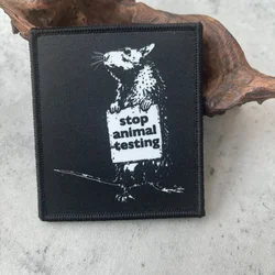Parche táctico Punk Stop derechos animales rata – MOLLE militar