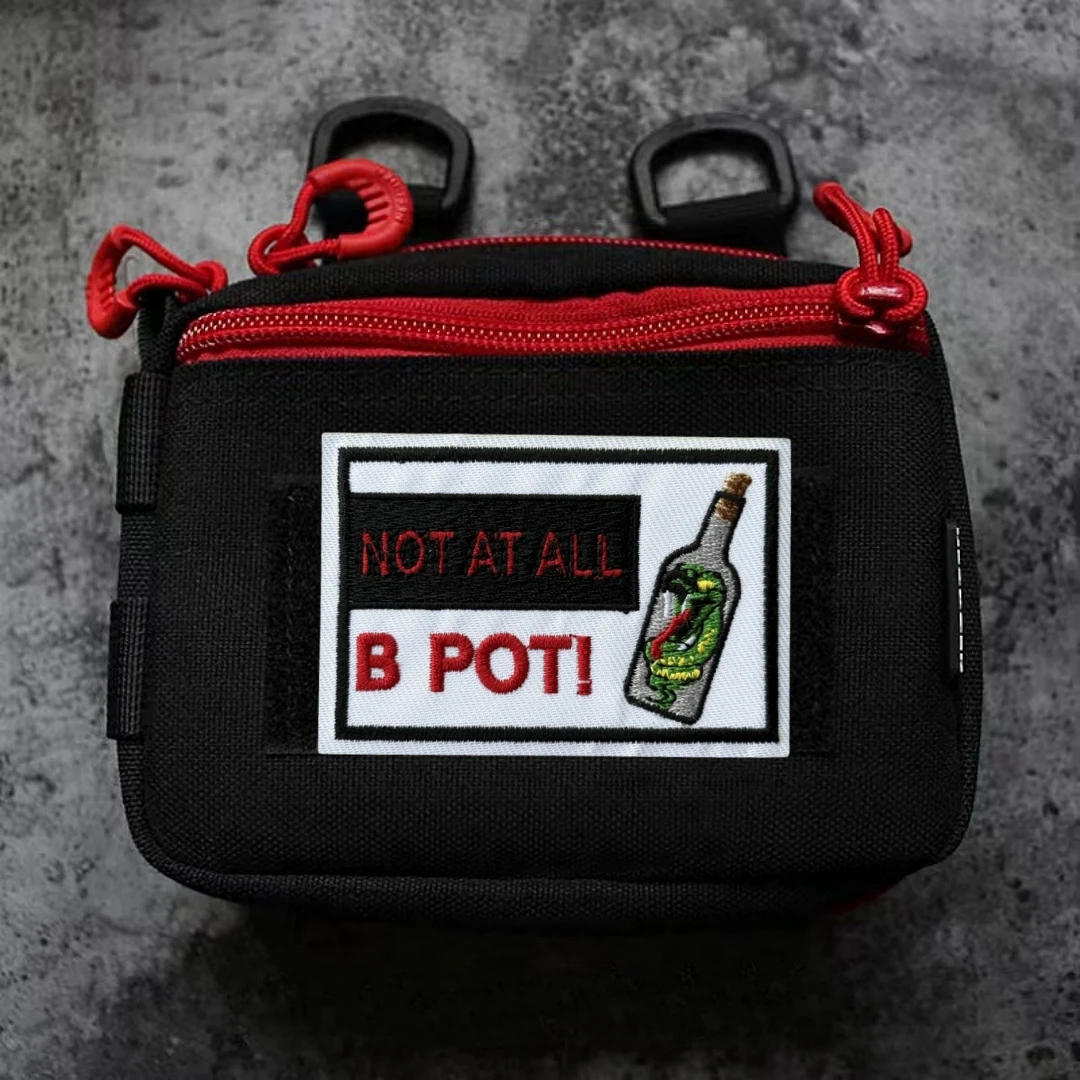 No en todos parches, insignia de moral táctica, parches de gancho y bucle bordados de serpiente para ropa, mochila, pegatina decorativa militar