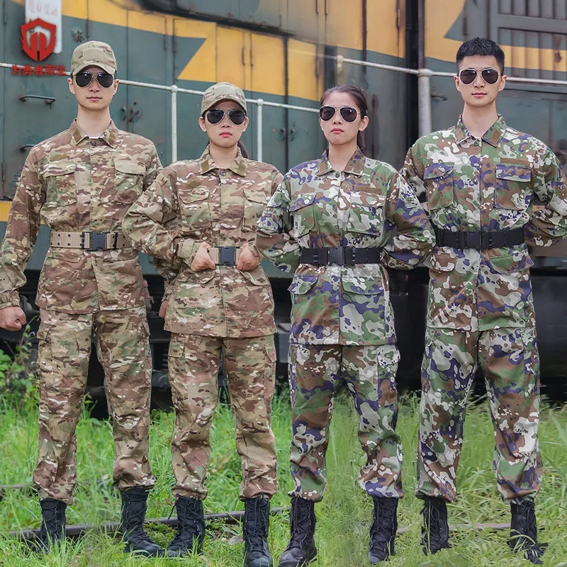Uniforme táctico de camuflaje para hombre y mujer, conjunto de camisa de combate, pantalones, deportes al aire libre, Airsoft, Paintball, entrenamiento, ropa de caza, traje BDU - imagen 2