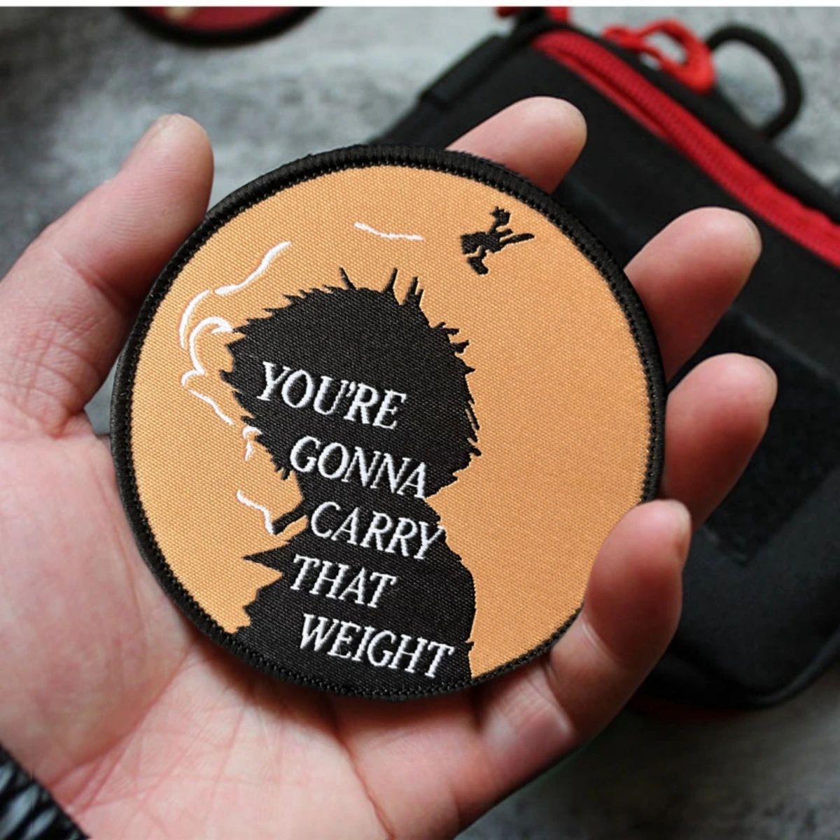 Eres llevaré ese peso, insignia de moral, parche, brazalete táctico, mochila, parches de gancho y bucle, pegatina estampada militar - imagen 3