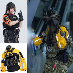 Uniforme instructor reflectante naranja amarillo – Alta visibilidad rescate