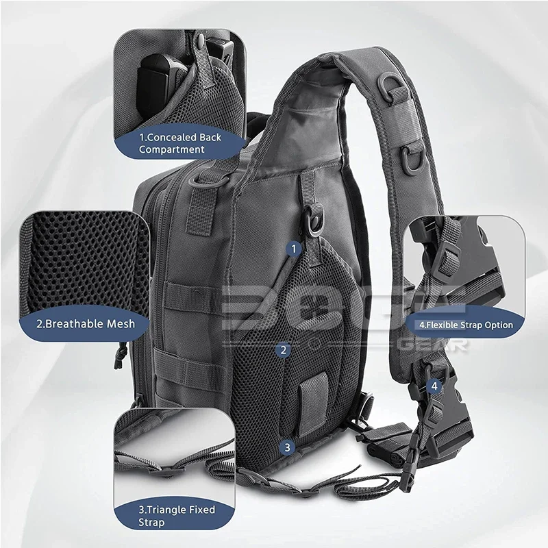 Bolso de hombro para exteriores, mochila EDC para caza, senderismo, Molle Assault Range, ajuste para almohadilla de 9,7" - imagen 5