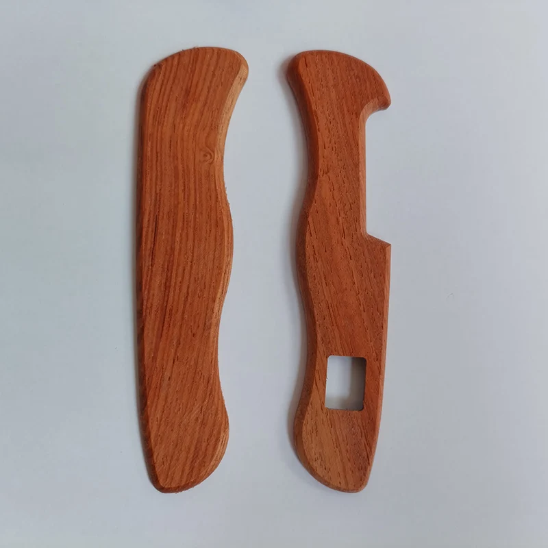 2 tipos de parches de mango de madera maciza Natural personalizados, básculas para cuchillos del ejército suizo Victorinox de 111MM, piezas de accesorios para hacer bricolaje - imagen 3
