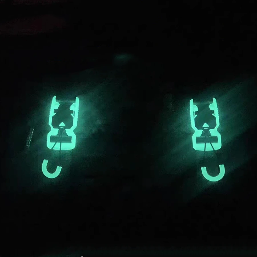 Hebilla de tracción luminosa estilo V para mochila, hebilla de gancho de plástico de escalada, 25MM, 38MM, soporte magnético de apertura rápida, decoración al aire libre - imagen 4