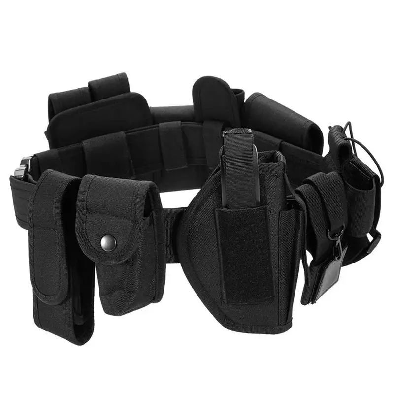 Cinturón de servicio Modular táctico, cinturones de utilidad Molle ajustables 10 en 1 con bolsa de accesorios, para seguridad de la Guardia de aplicación de la ley - imagen 4