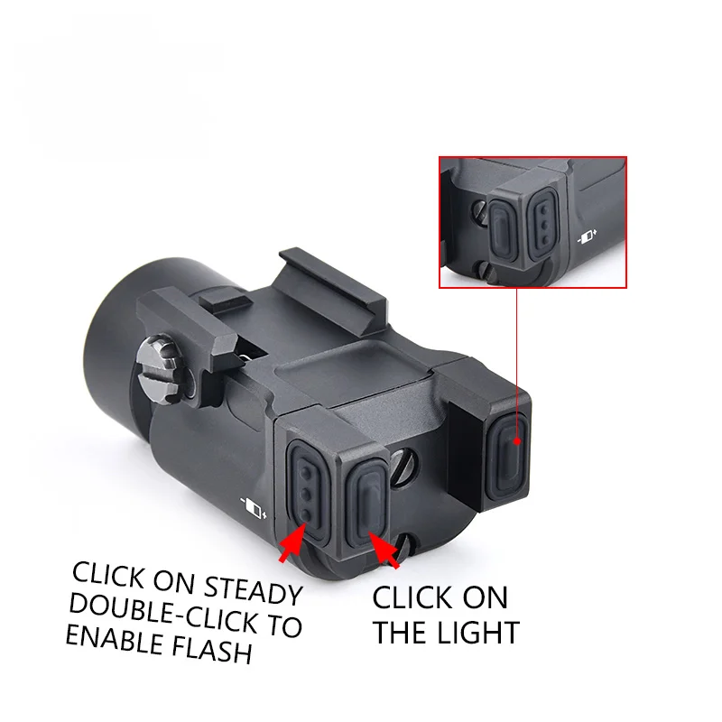 Airsoft Zenitco KLESCH-1 1S GEN.2.0 linterna táctica de Metal LED para Rifle de caza, luz de exploración de 20mm para riel Picatinny - imagen 5