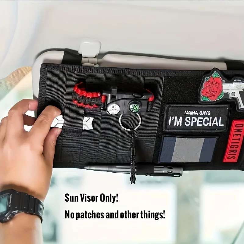 Visera parasol táctica MOLLE con organizador para vehículo - imagen 5