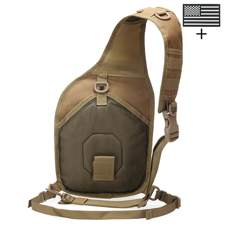 Bolso táctico MOLLE para pecho con correa ajustable y compartimentos