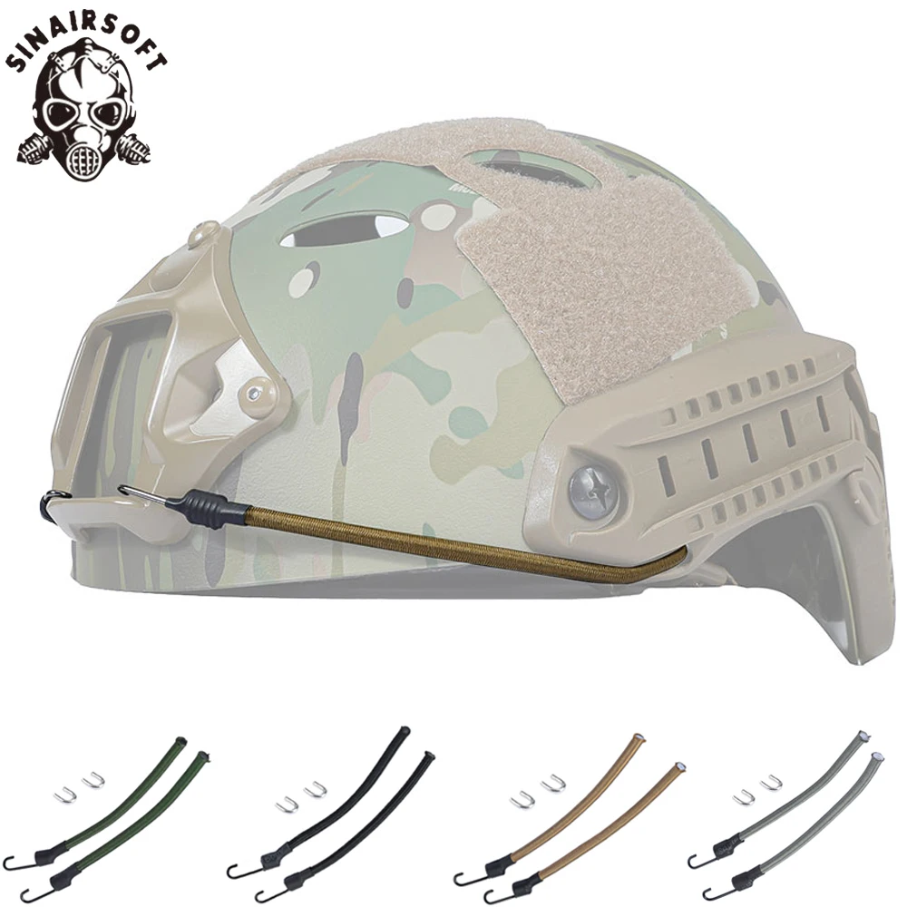 SINAIRSOFT-riel guía para casco, cuerda de nailon de seguridad, táctico rápido, accesorios para cascos, Juego de 2 piezas