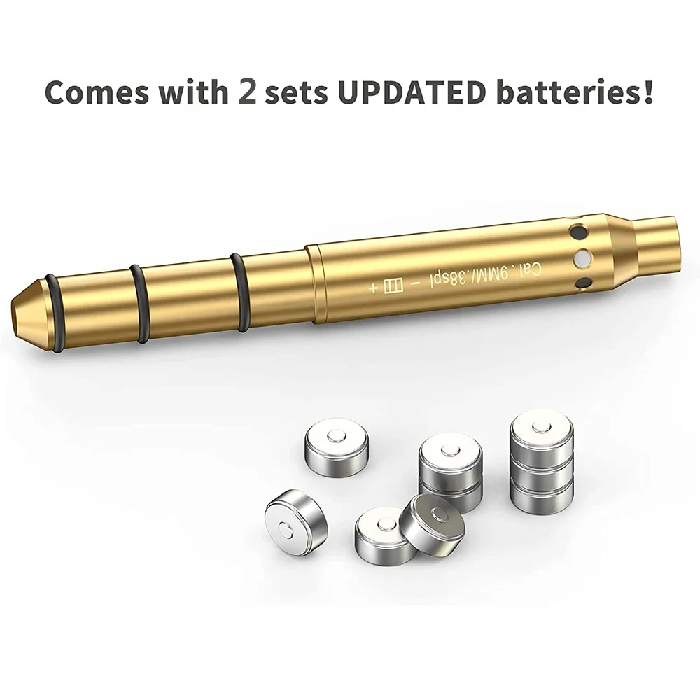 Puntero láser rojo táctico 7,62, 9mm .38spl .223 .177 22LR Cal, balas de entrenamiento, pistola de caza, calibre de visión, escopeta táctica - imagen 5