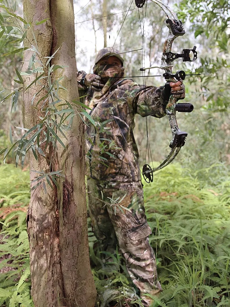 Traje ghillie para caza primavera-otoño con capucha antimosquitos - imagen 3