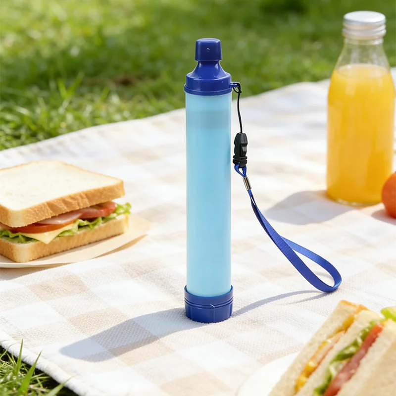 Purificador de agua portátil para acampada, senderismo y emergencias