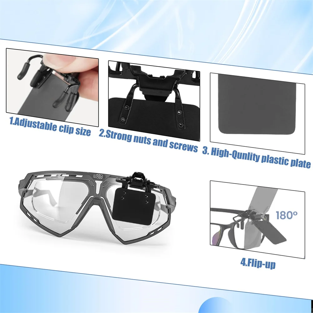 2 uds gafas de tiro caballeros parches oculares de tiro estándar 180 °   Escudos de vidrio ajustables Occluder Clip Eye Patch Ayuda de tiro con arco - imagen 3