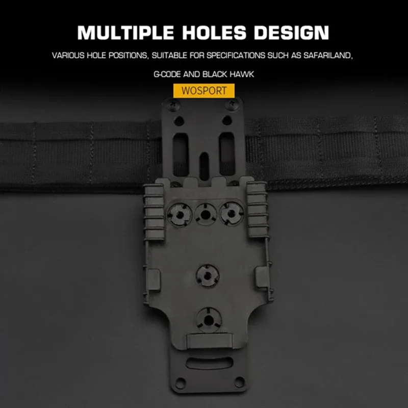 Adaptador de funda de pistola Modular de Metal Compatible con plataforma QLS, funda táctica, banda de pierna caída, plataforma de funda de medio rango - imagen 2
