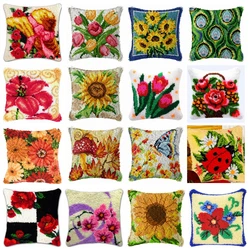 Kit ganchillo alfombra floral decorativa motivos plantas