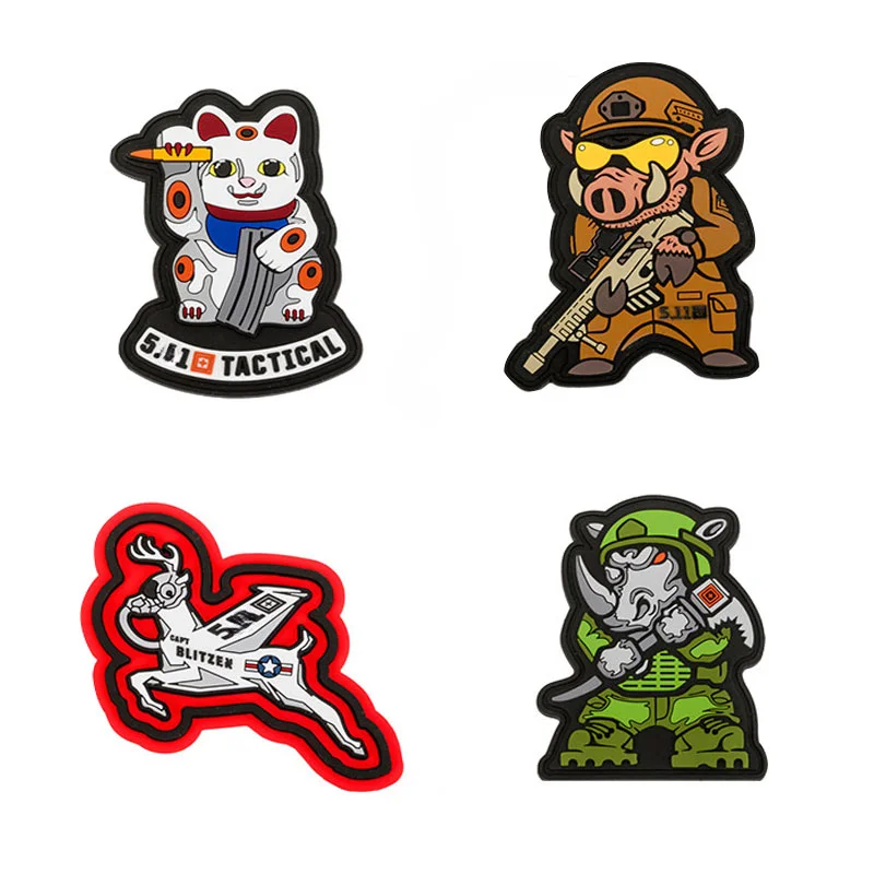 Parche de PVC 3D para demolición de Rhino, brazalete táctico, insignia de moral, parches militares de gancho y bucle para mochila, sombreros, apliques - imagen 2