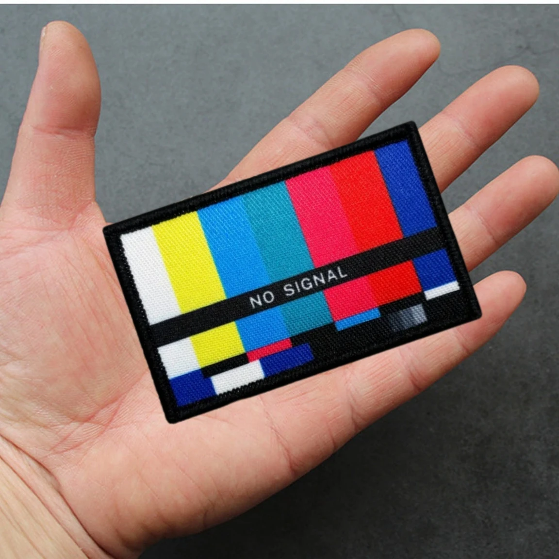 Insignia de moral sin señal de finales de la noche, parche militar de TV, táctica pegatina de mochila, Impresión de parches de gancho y bucle, 404 - imagen 5