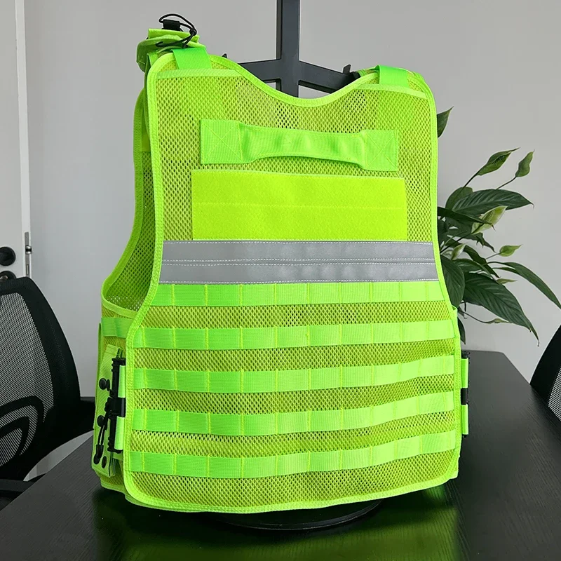 Chaleco táctico multifuncional de liberación rápida, chaleco a prueba de puñaladas, chaleco de entrenamiento trasero transpirable de malla de verano - imagen 3