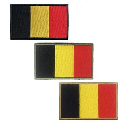 Parche bordado bandera Bélgica - insignia tela con planchado