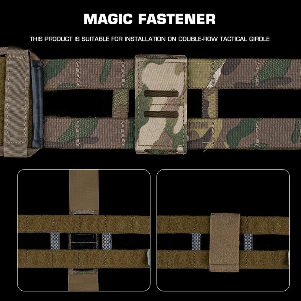 Cinturón táctico con placa MOLLE, hebilla de parche mágico, chaleco de caza estilo AXL, accesorios de bolsa para revista Airsoft de tiro de liberación rápida - imagen 5