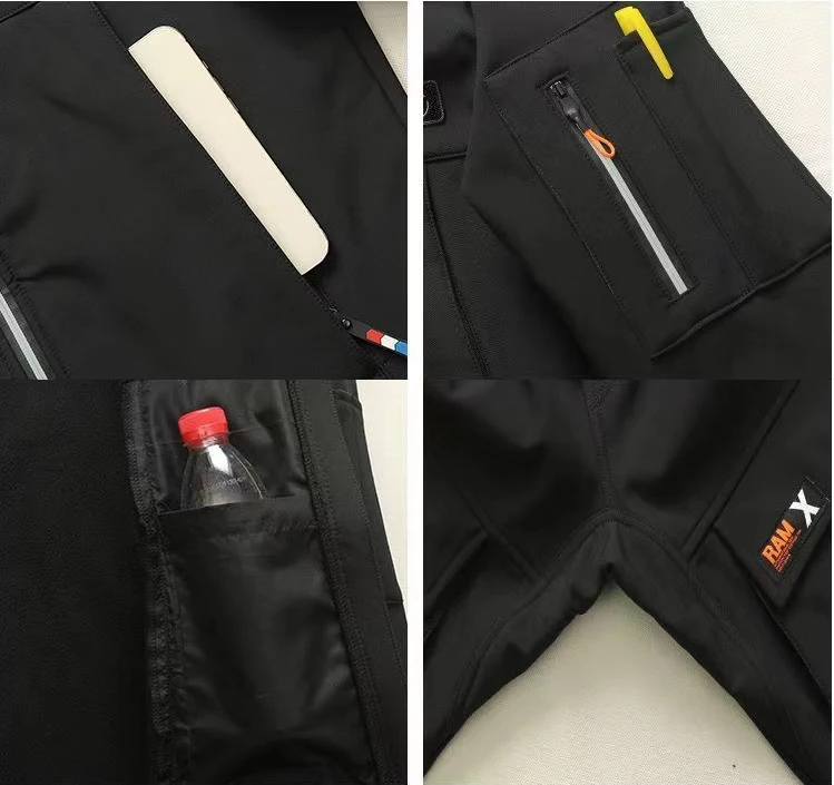 Pantalones de lana de invierno para hombre, chaquetas impermeables, Abrigo con capucha, chándal de piel de tiburón, pesca, senderismo, Camping, pantalones de escalada, trajes de esquí - imagen 4